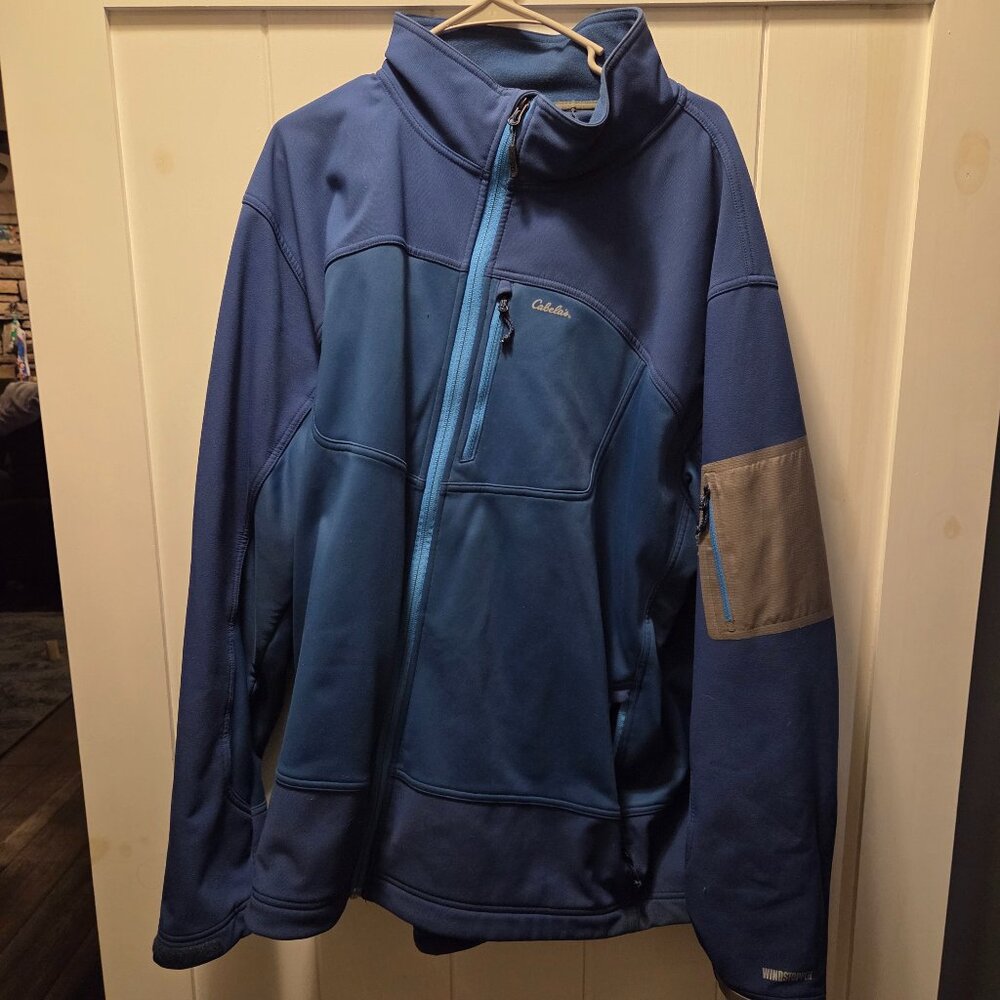 Cabela's Men's Performance Full-Zip Fleece Jacket in blue